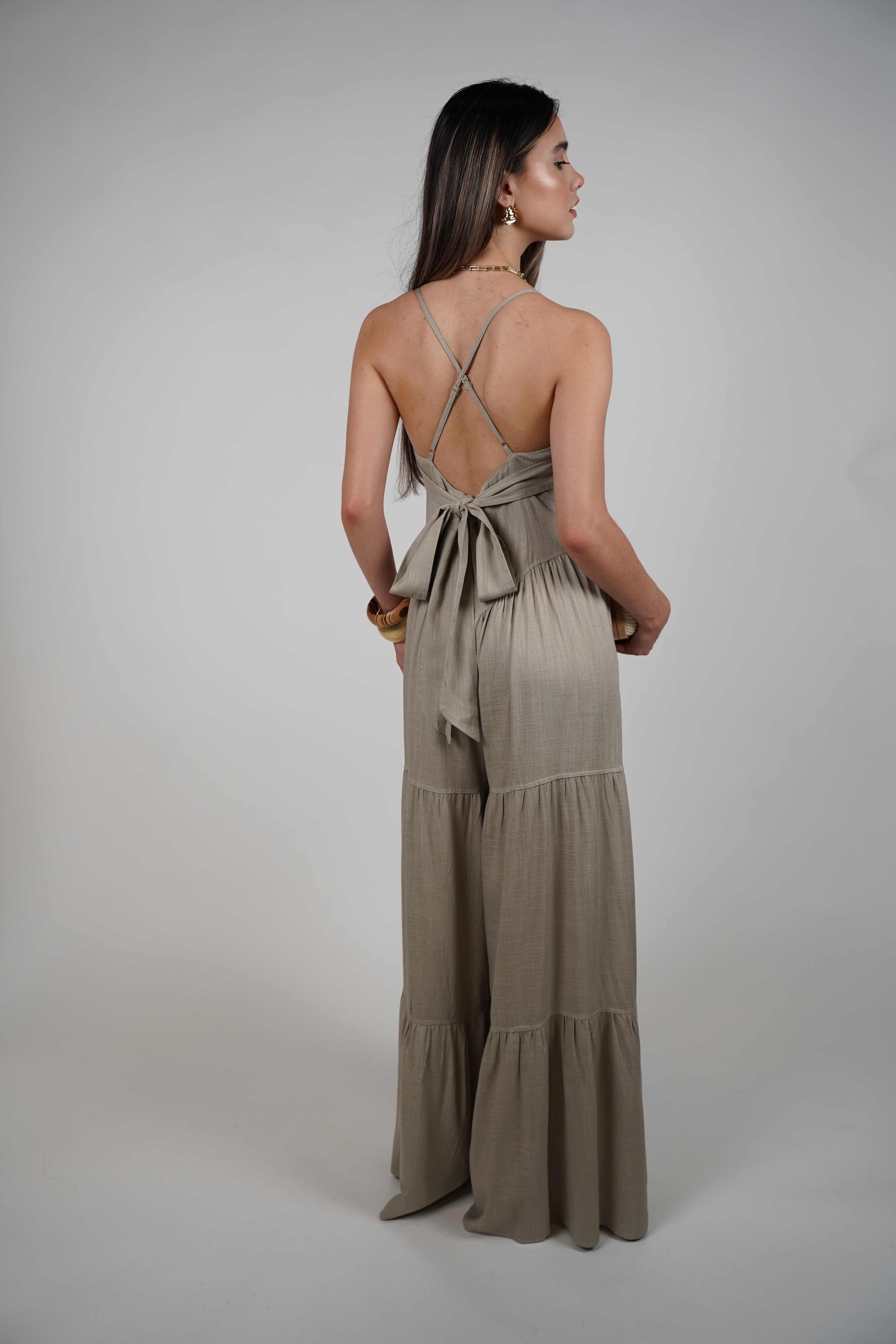 Tisa Linen Wideleg Jumpsuit – A breezy essential with a romantic twist
