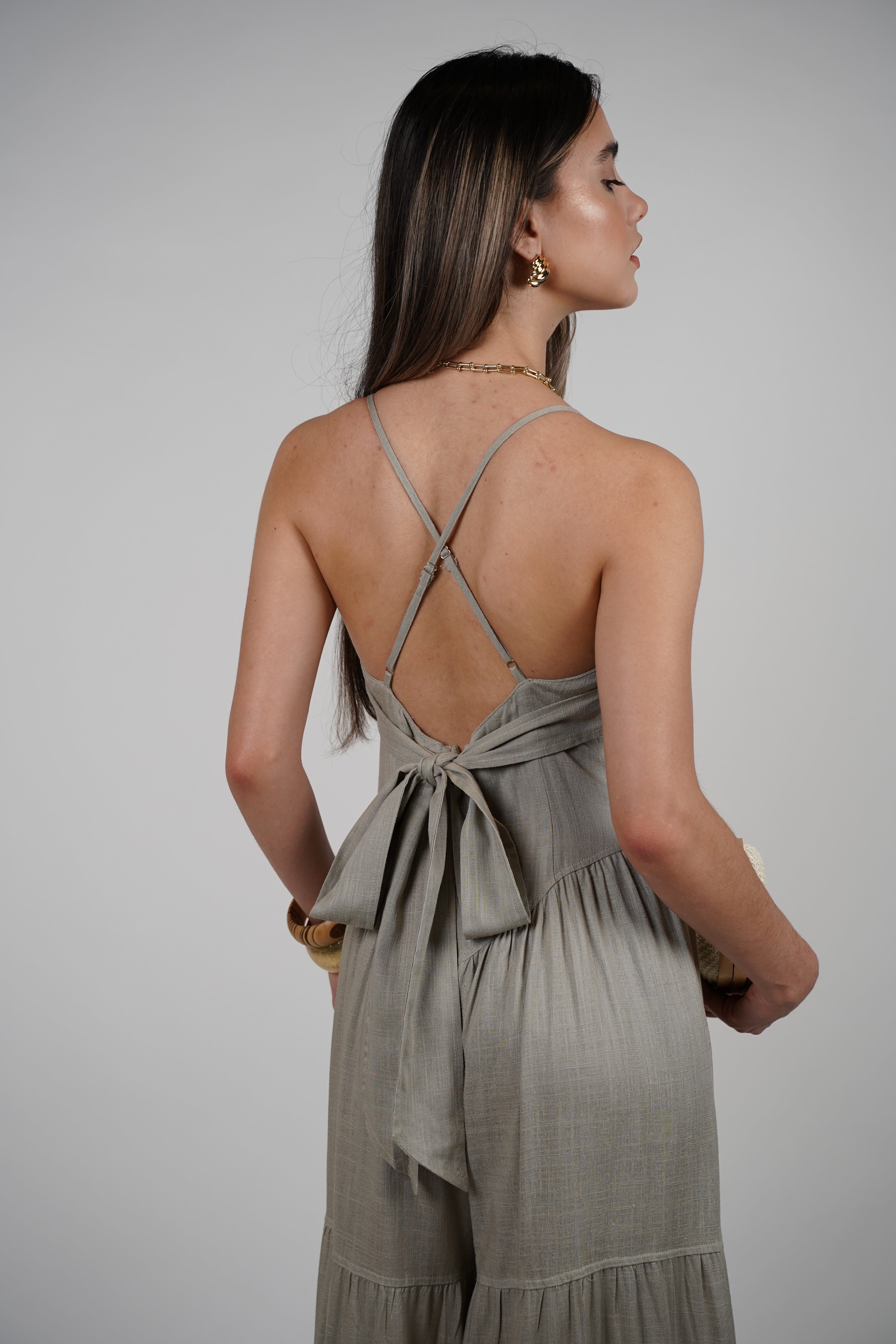 Tisa Linen Wideleg Jumpsuit – A breezy essential with a romantic twist