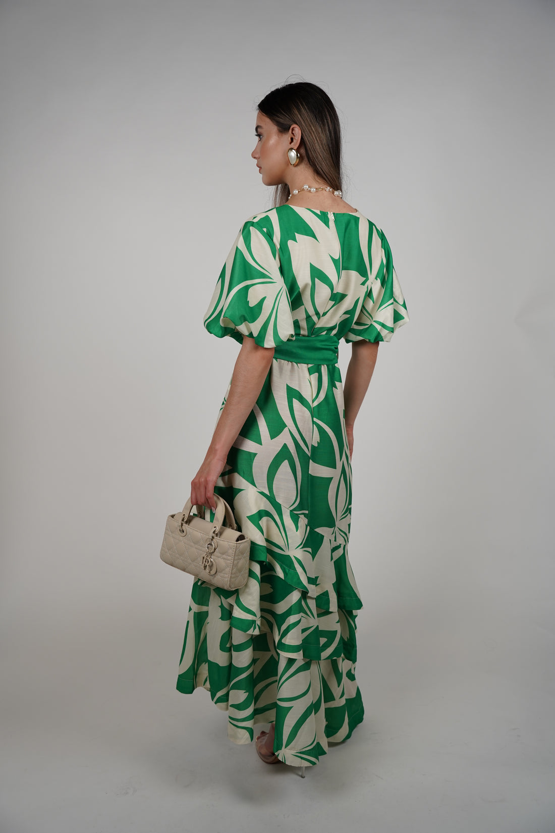 Kira Ruffle Maxi Dress – Tropical Elegance in Motion