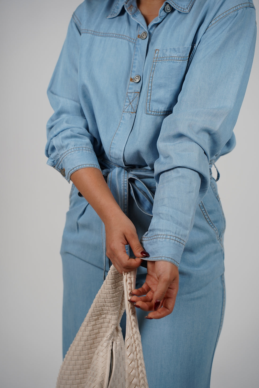 Deyla Soft Denim Pants Set – Laid-Back Cool Meets Effortless Chic