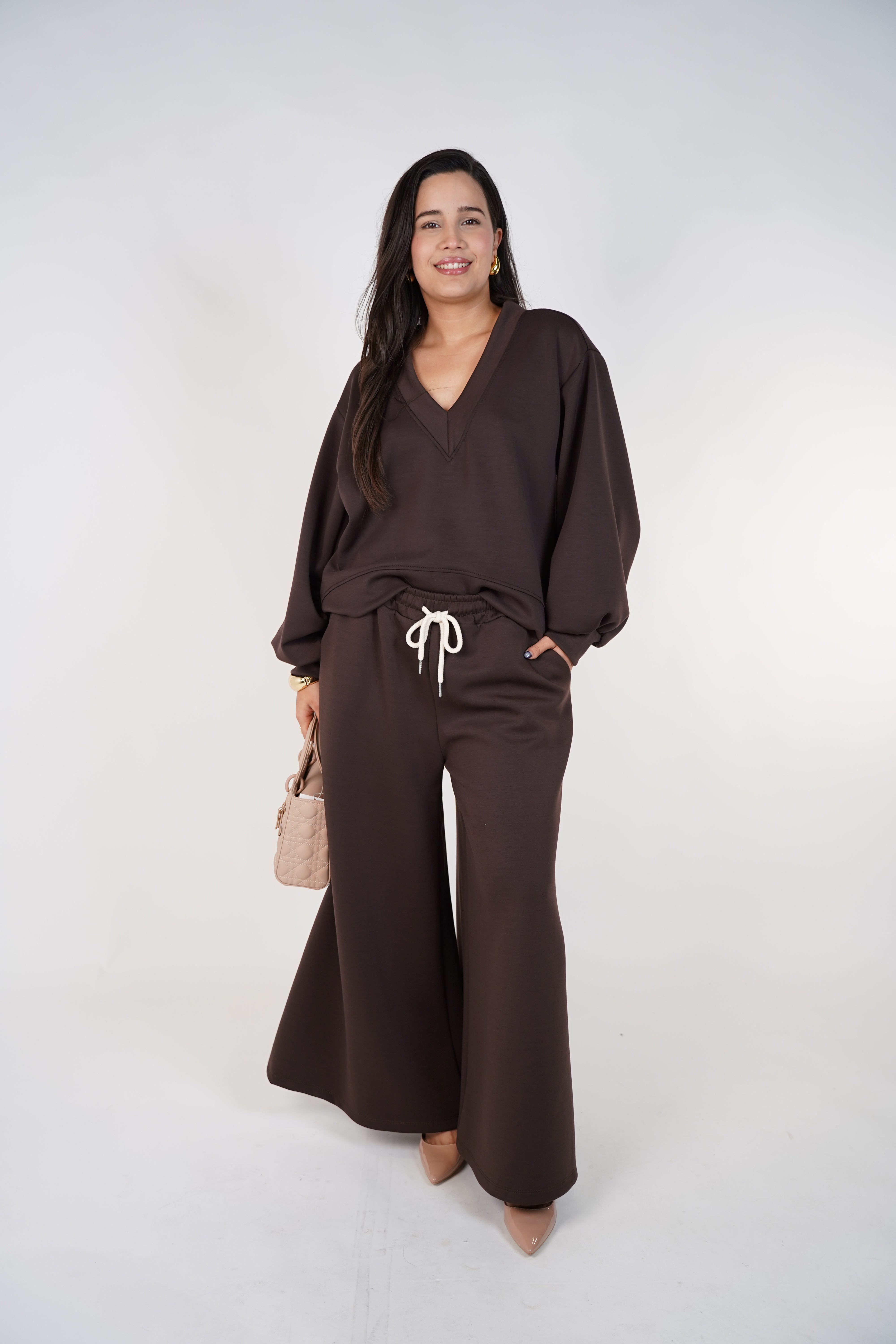 Aylin Pants Set – Cozy Wide-Leg Lounge Set for Women