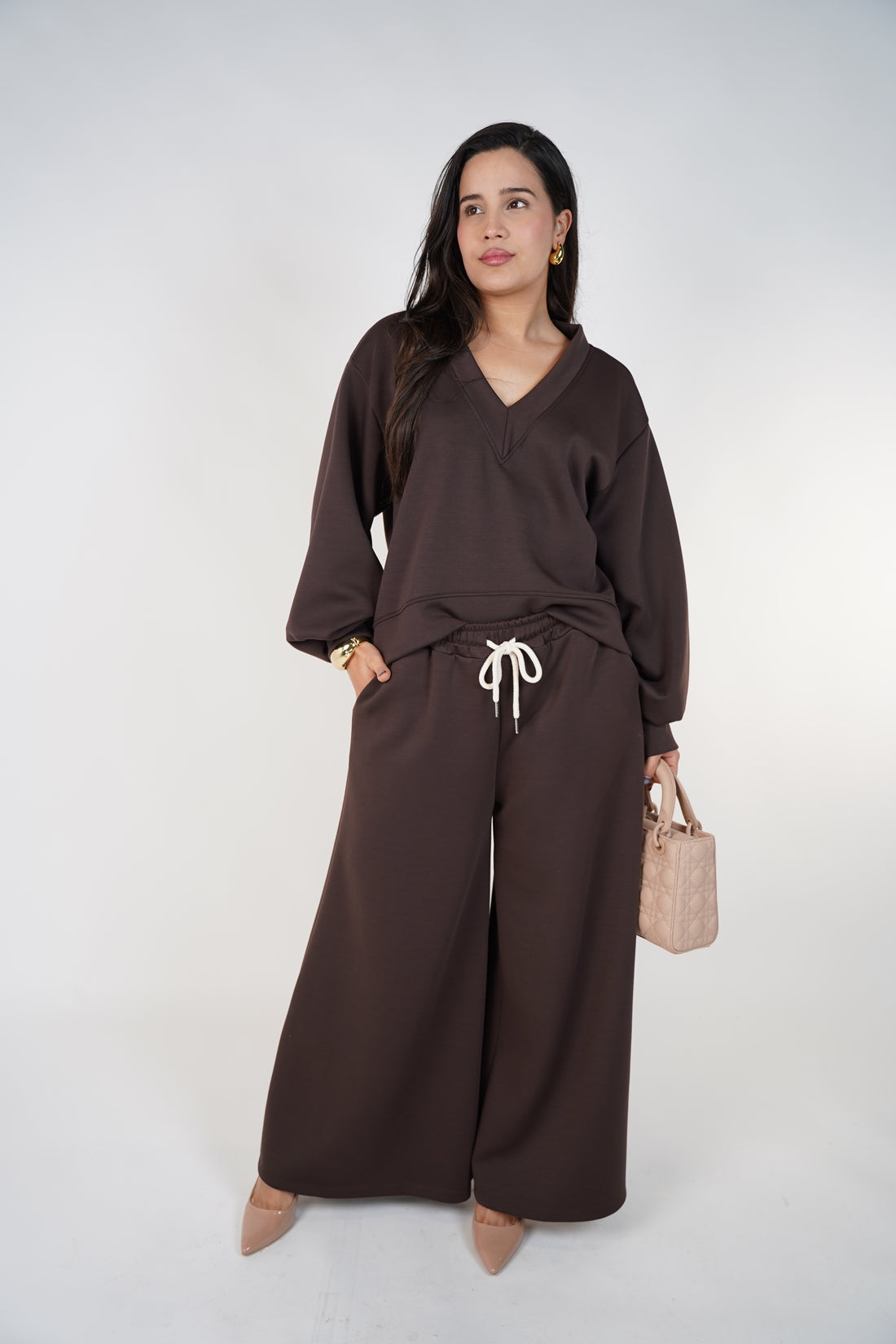 Aylin Pants Set – Cozy Wide-Leg Lounge Set for Women