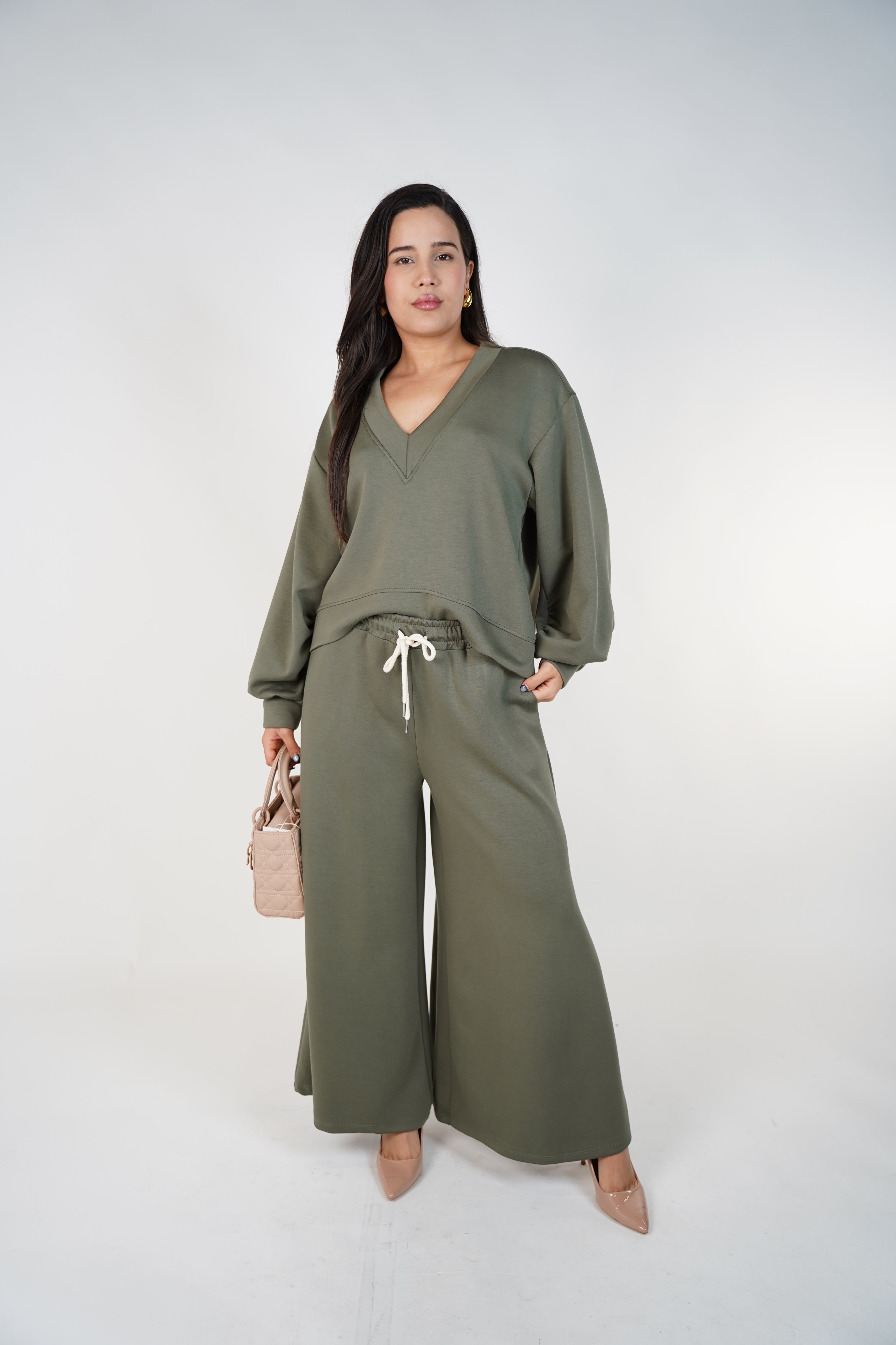 Aylin Pants Set – Cozy Wide-Leg Lounge Set for Women