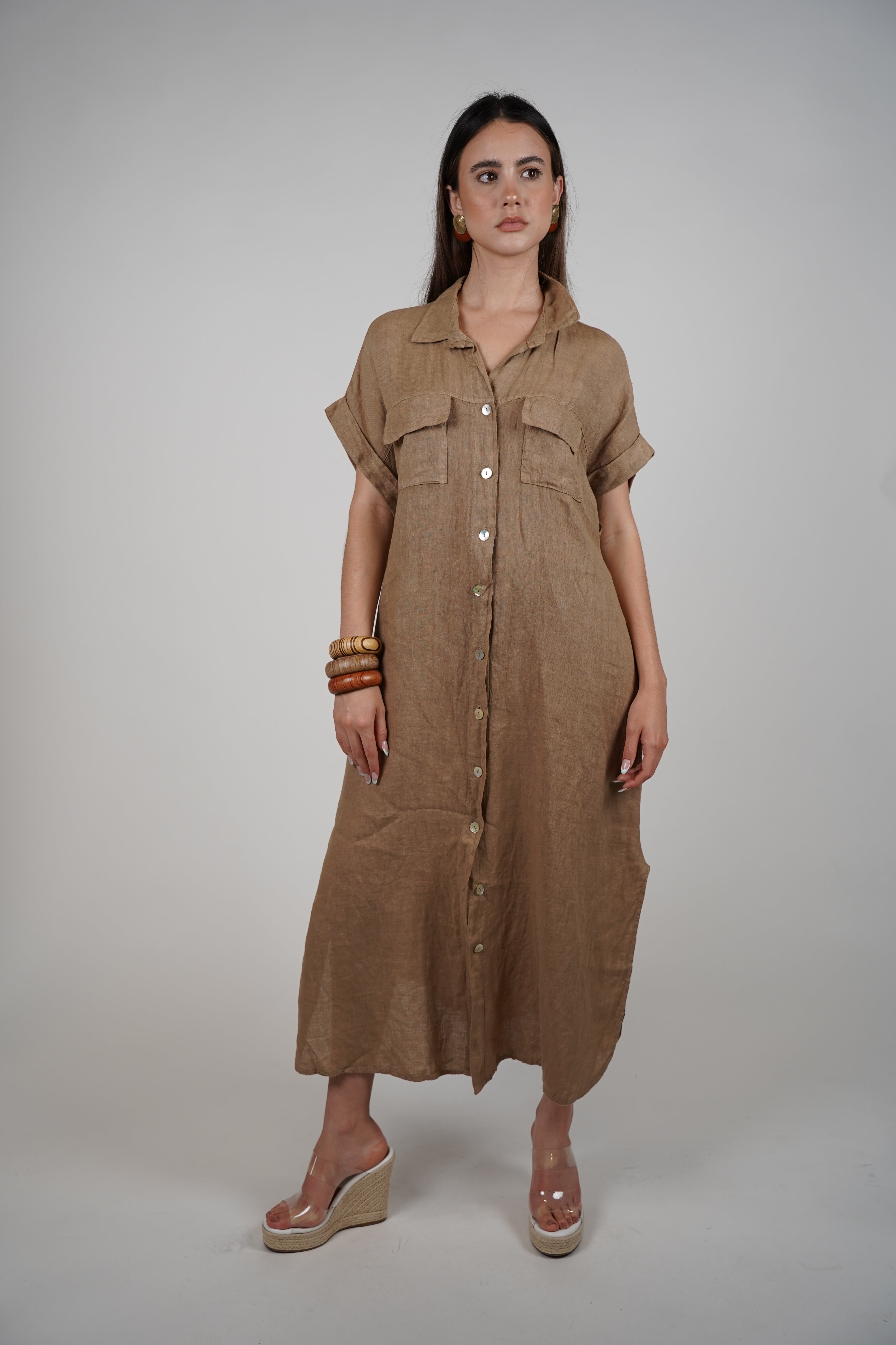 Tais Maxi Linen Dress – Breezy, Effortless, and Chic