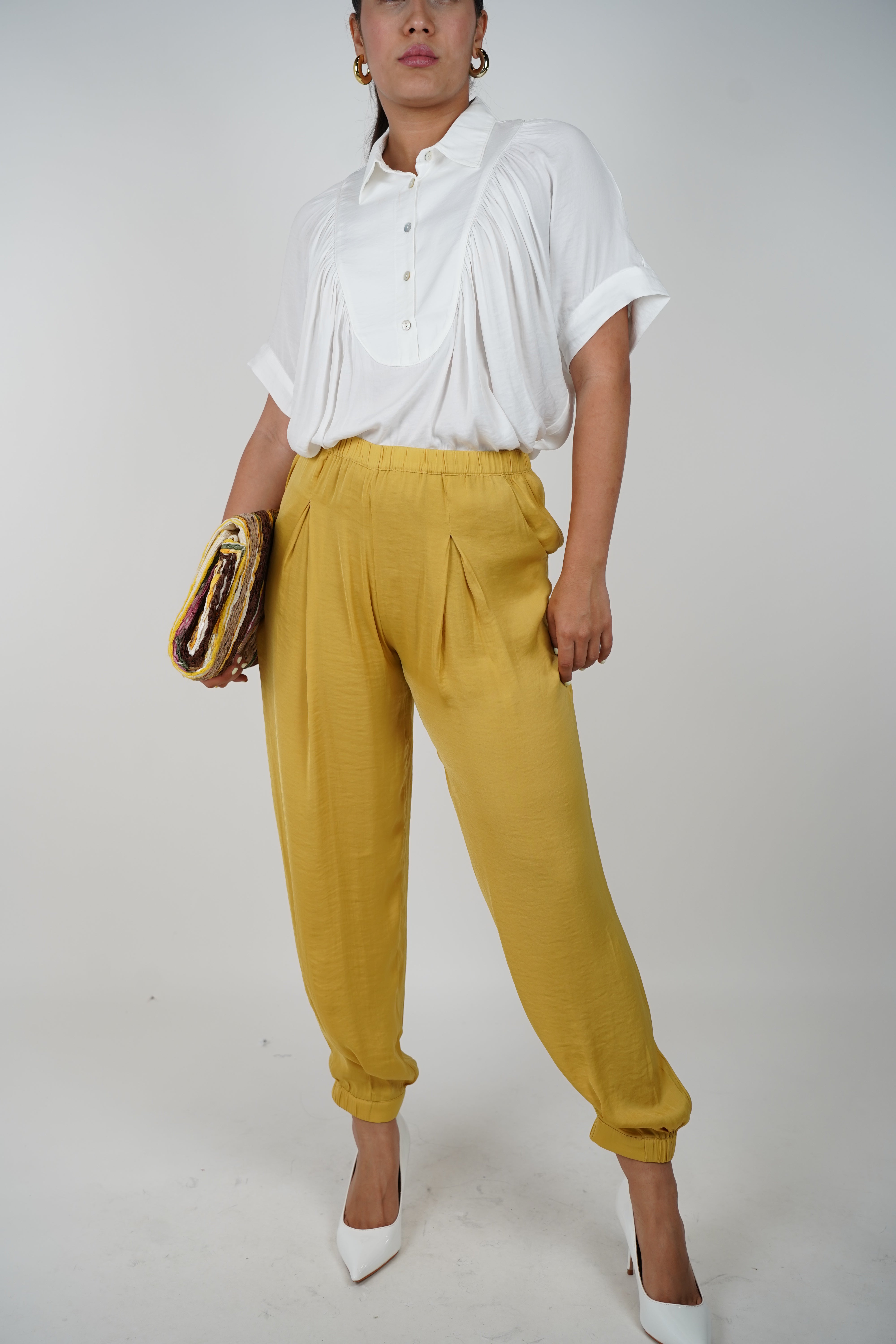 Rinel Aladdin Satin Joggers – Luxe Comfort Meets Statement Silhouette