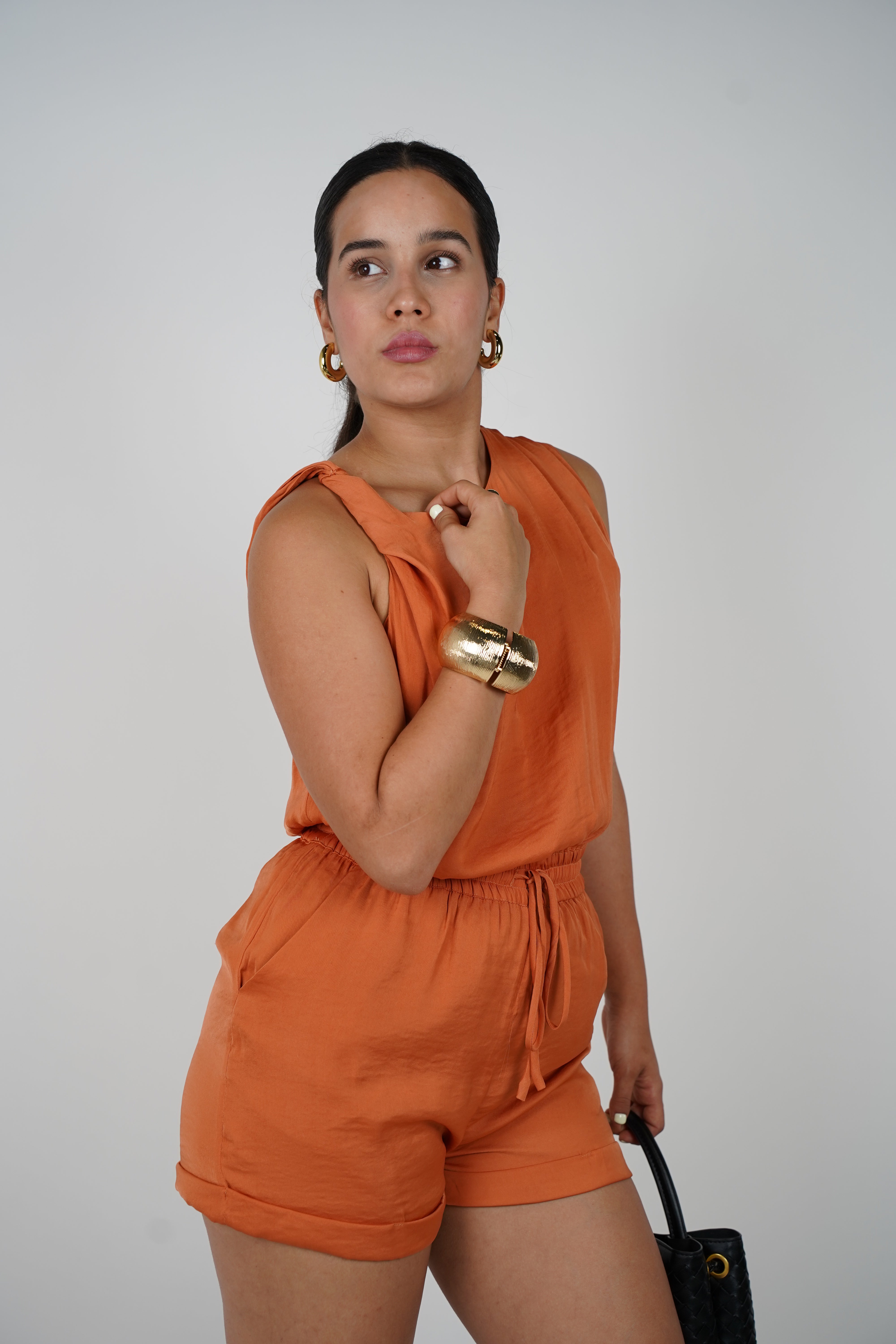 Varrel Satin Romper – Sleek, Effortless, and Made to Move