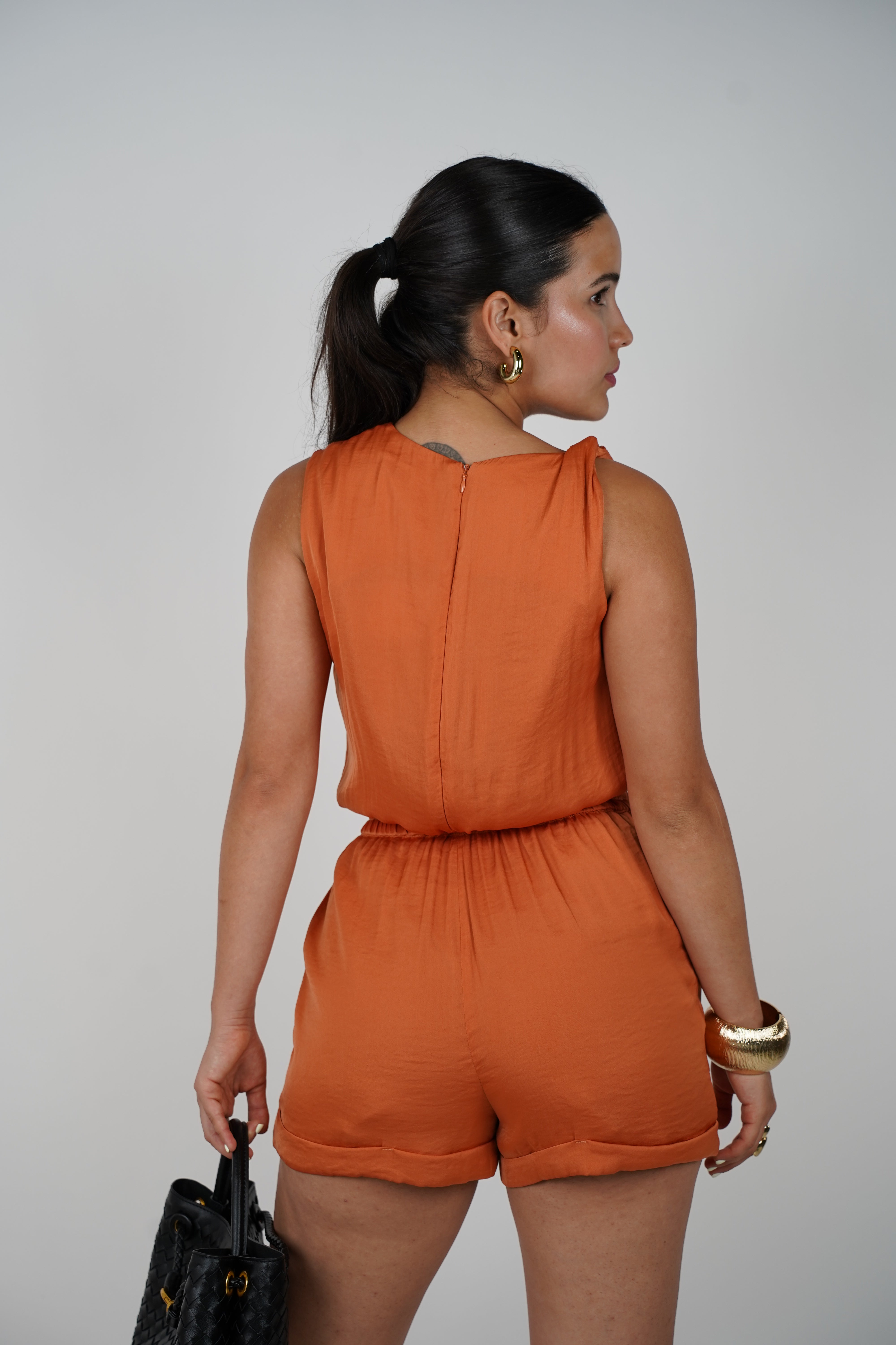 Varrel Satin Romper – Sleek, Effortless, and Made to Move