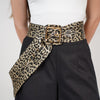 Tazara Leopard Belt – Bold Stretch Belt with Statement Buckle