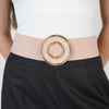 Zani Elastic Belt – Classic Stretch Belt with Textured Round Buckle