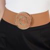 Zani Elastic Belt – Classic Stretch Belt with Textured Round Buckle