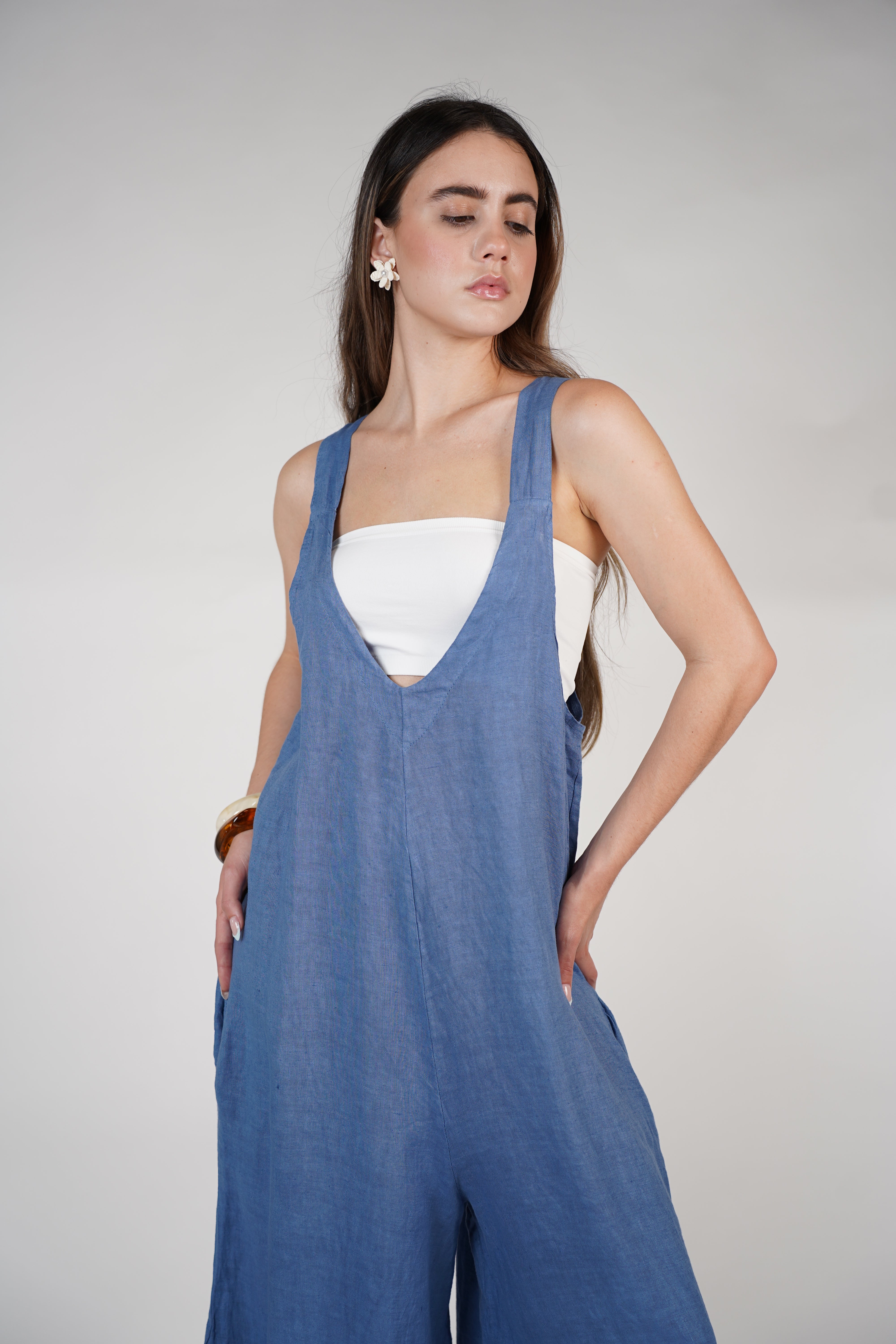 Soleil Linen Jumpsuit – Lightweight Wide-Leg One-Piece