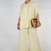 Evelyn Oversized Pants Set – Flowy Button Top & Wide-Leg Pants, One Size, Multiple Colors
