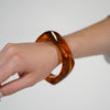 Solyn Chunky Bracelet – Ivory Marbled Bangle Statement