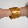 Omera Stretchy Bracelet – Earthy Wood-Inspired Color Block Bangle