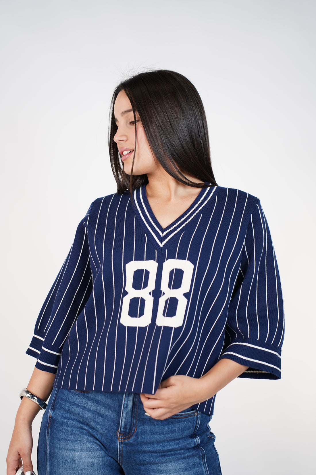 Game Day Sweater Top – Sporty, Chic & Effortless