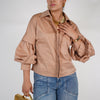 Lomie Puff Sleeve Top – White Poplin Shirt with Voluminous Sleeves