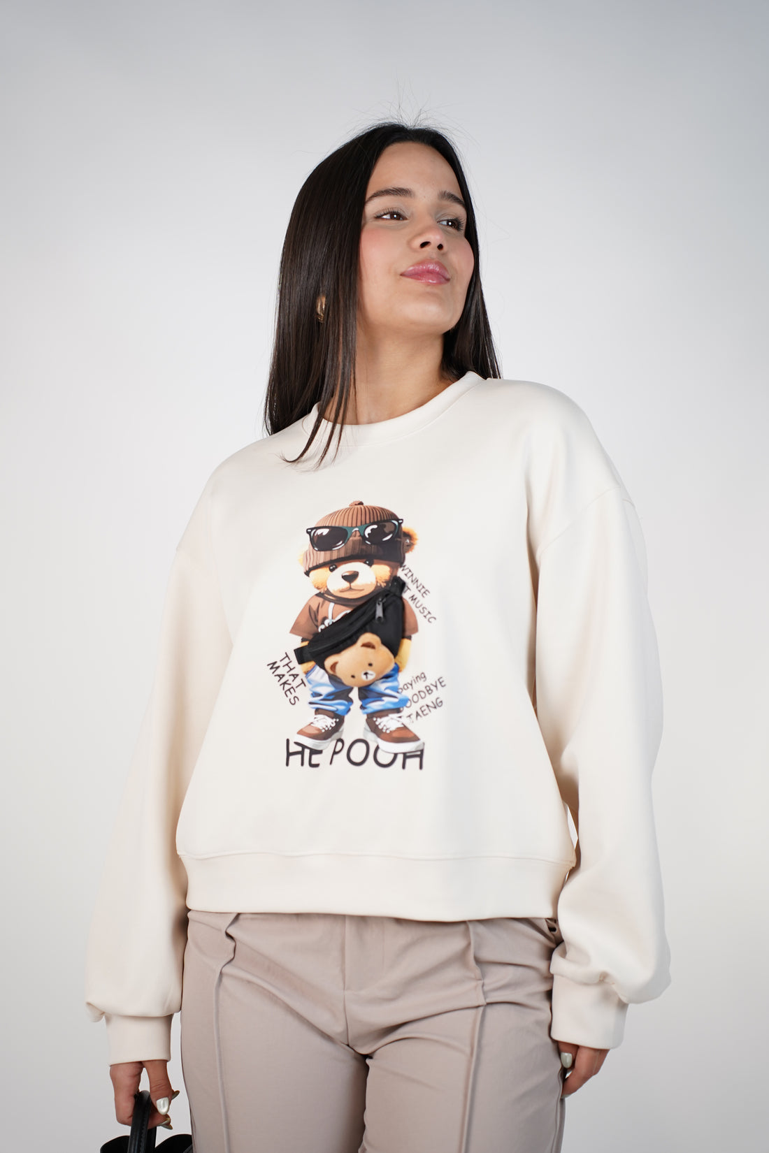 Teddlyn Double Bear Sweater – Playful Cozy Graphic Knit