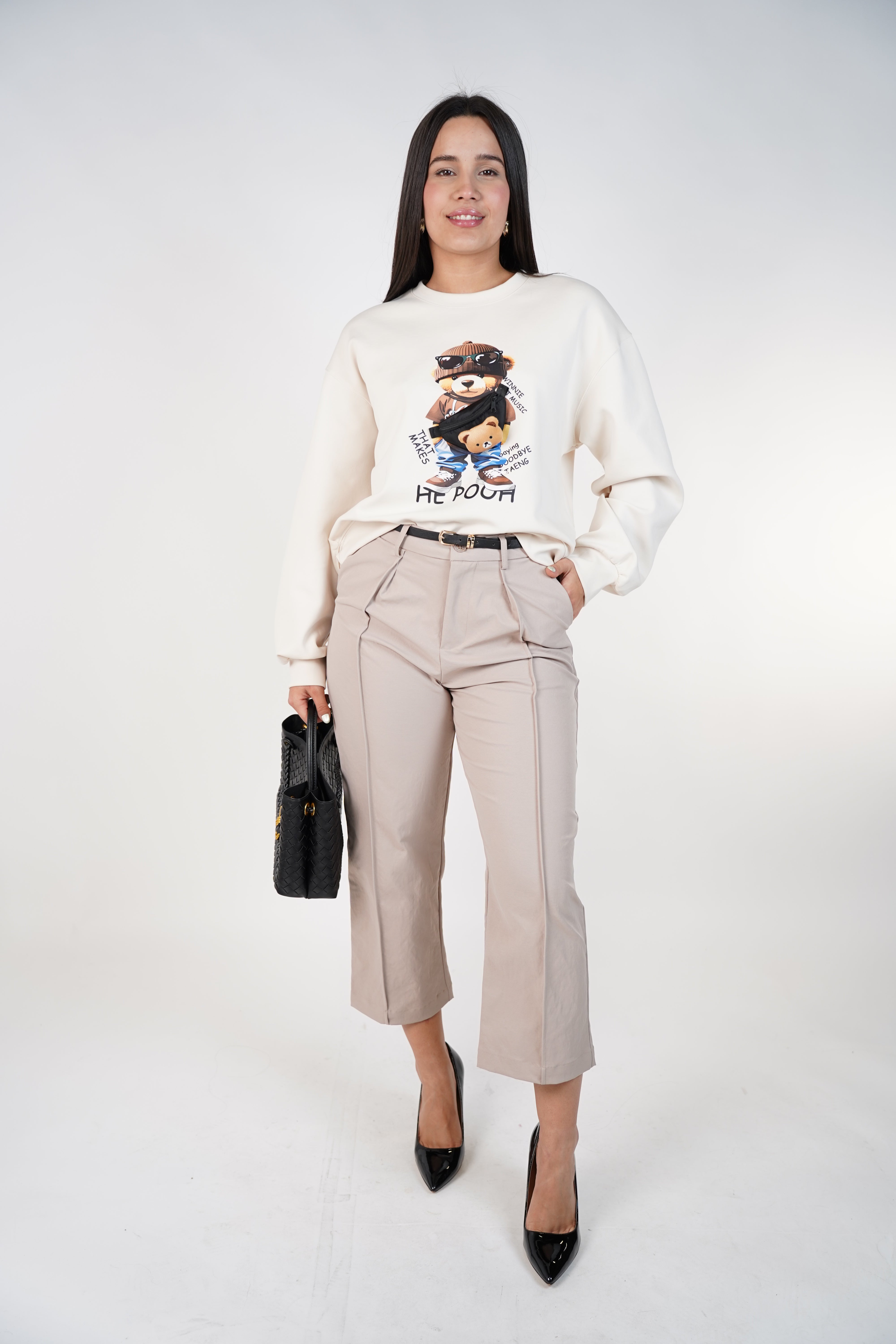 Auria Belted Cropped Pants | Brown Tailored Cropped Trousers