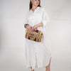 Marzei Linen Maxi Dress – Button-Down Long Shirt Dress, One Size, Multiple Colors