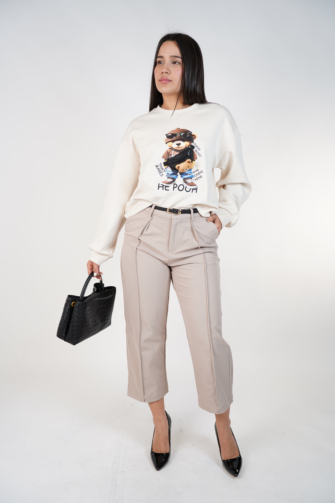 Auria Belted Cropped Pants | Brown Tailored Cropped Trousers