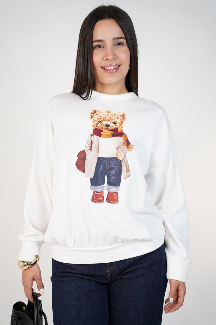 Calvera Bear Sweater – Cozy Graphic Bear Pullover