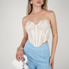 Cylen Corset Top – Romantic Lace Corset in White or Black