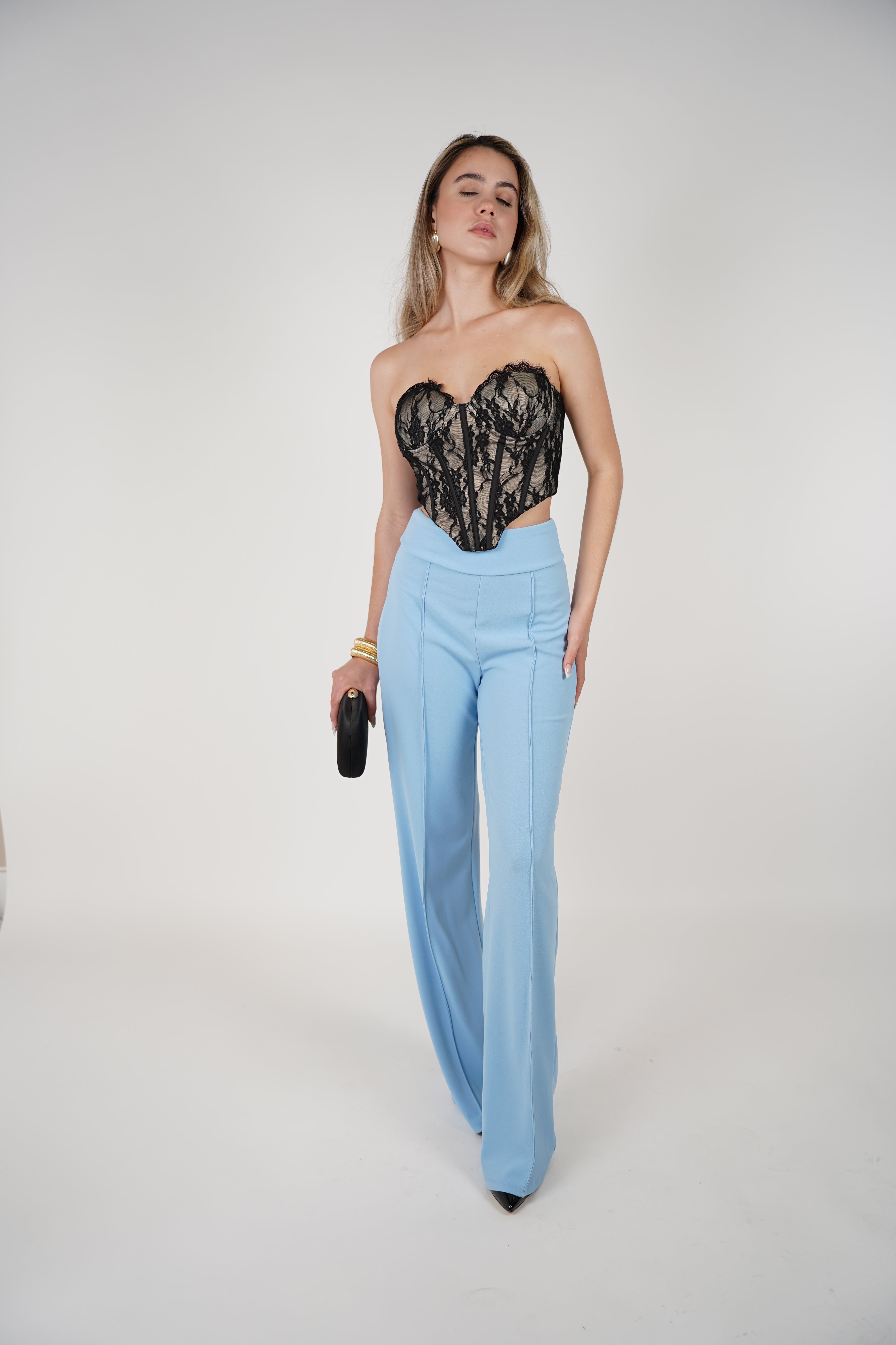 Cylen Corset Top – Romantic Lace Corset in White or Black