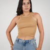 Roxi Basics – Bright Ribbed Crop Tank Top