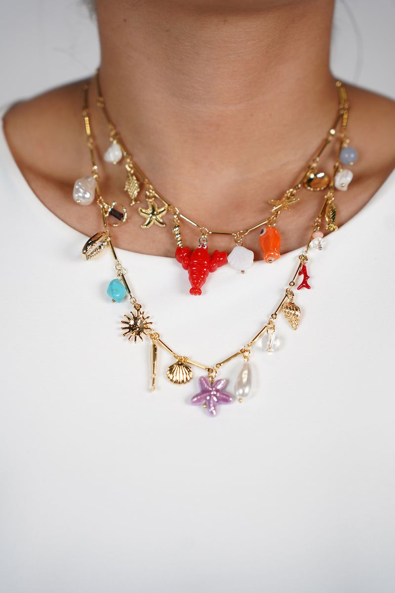 Delmare Charm Necklace – Playful Ocean-Inspired Layers