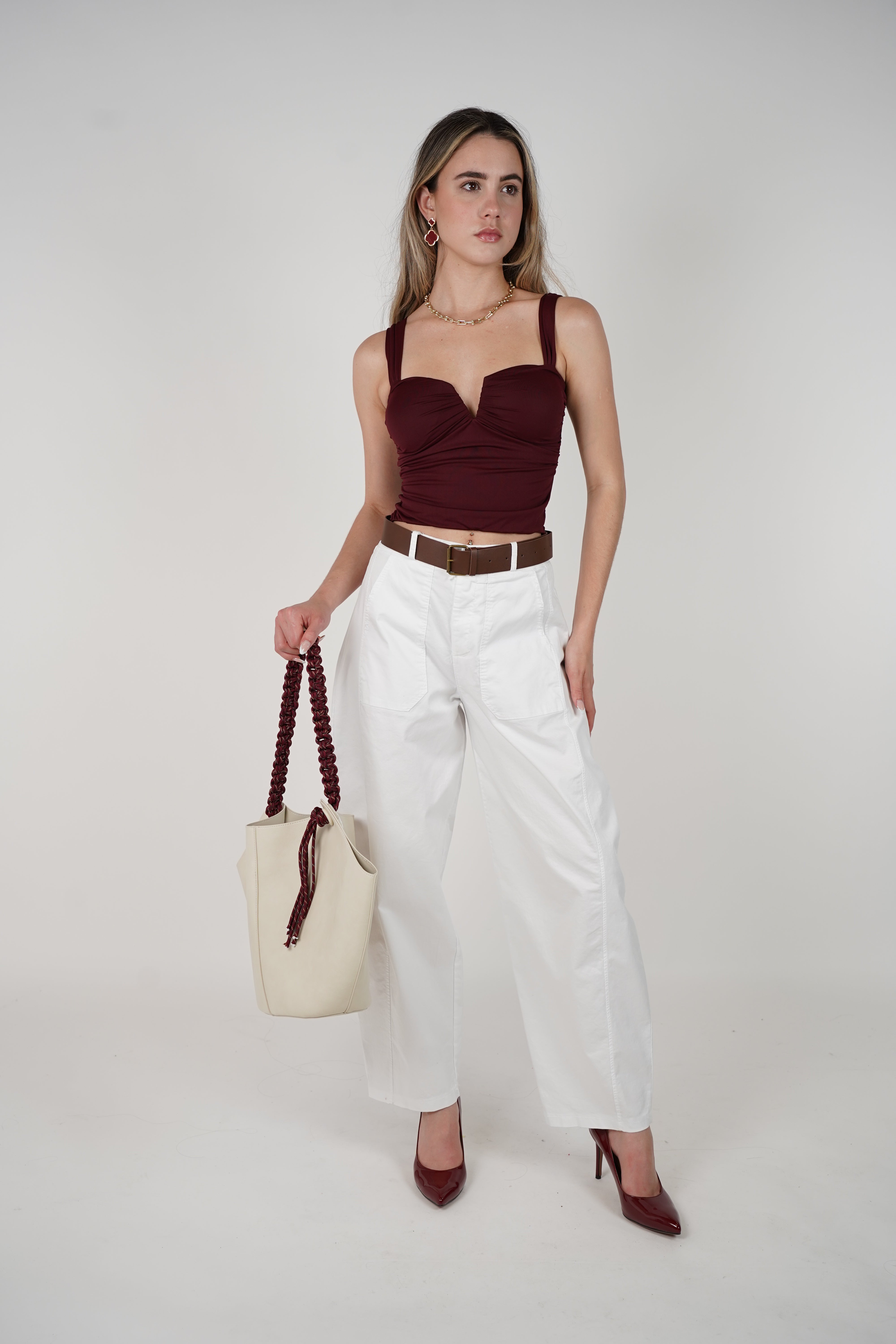 Jasa Belted Pants – Effortless Style with a Structured Fit