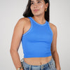 Roxi Basics – Bright Ribbed Crop Tank Top