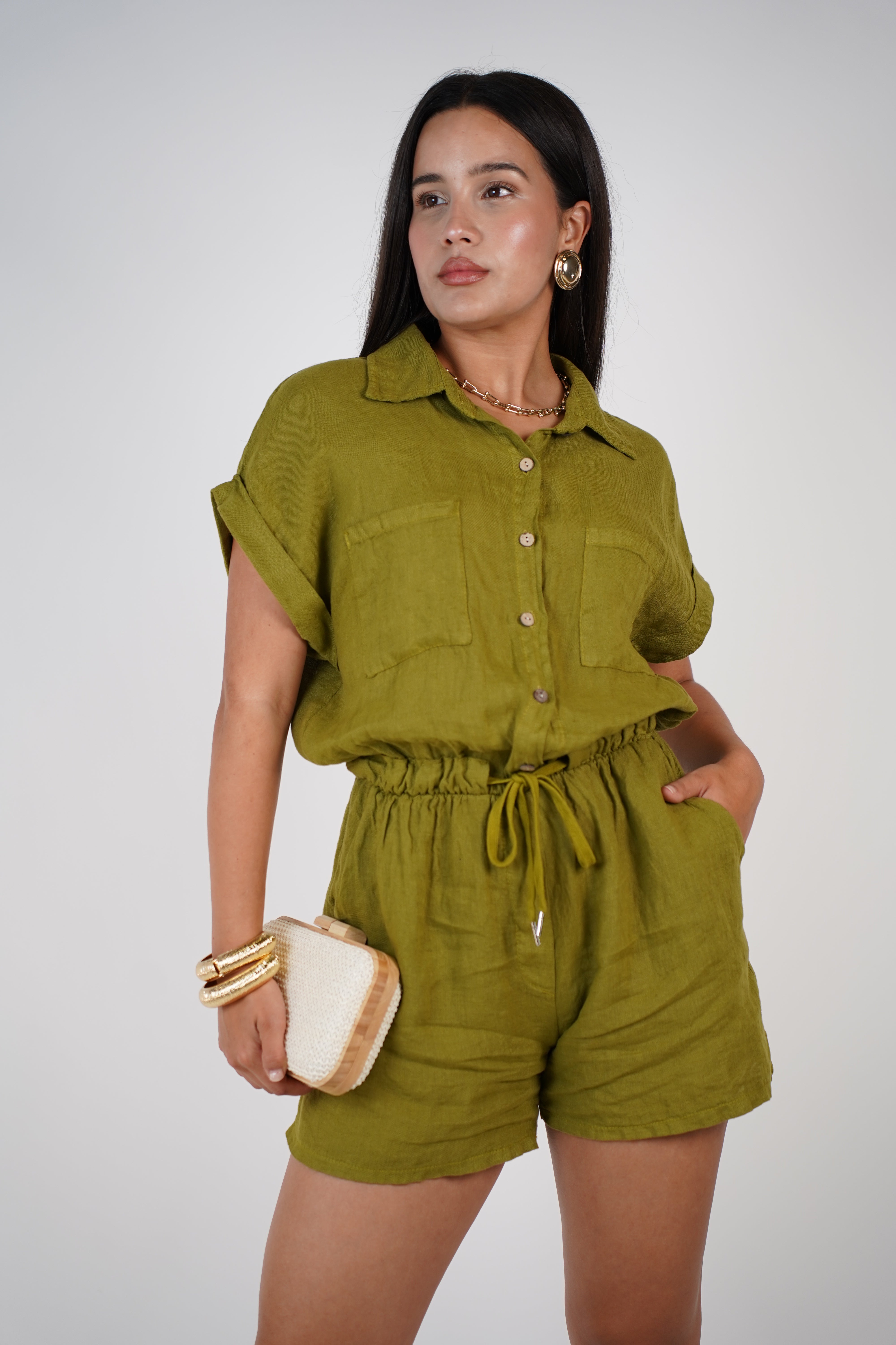 Karo Linen Romper – Easygoing Style, Effortless Cool