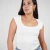 Tysa Ribbed Basic Bodysuit – Soft Stretch with Clean Scoop Neck
