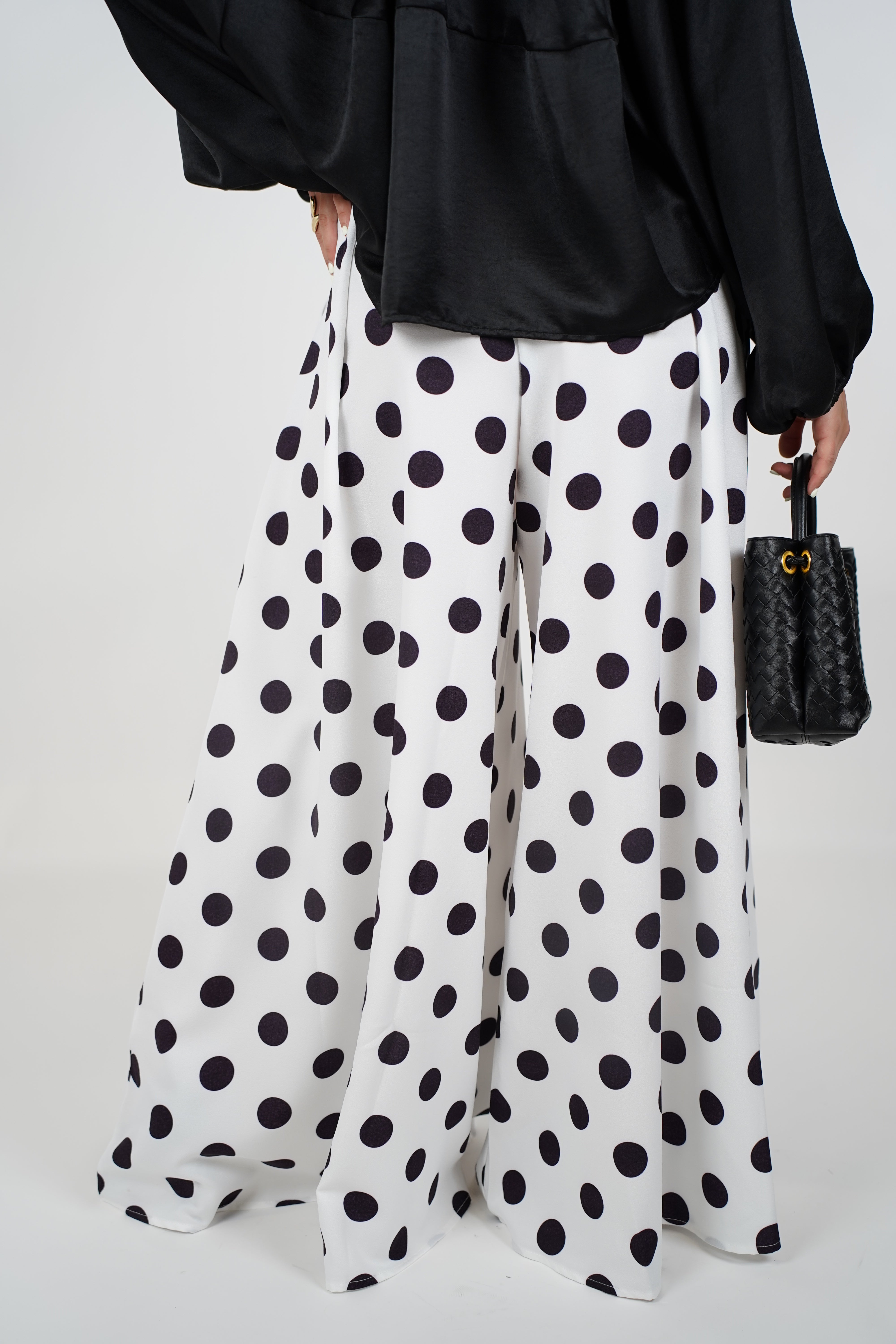 Ruby Polka Dot Palazzo Pants – Statement Volume with Retro Charm