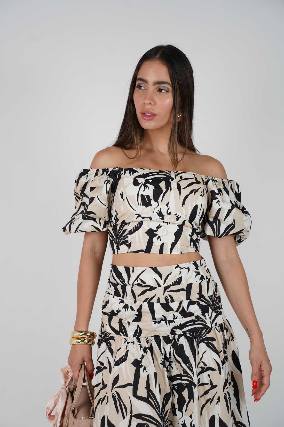 Tazaria Skirt Set – Bold Tropical Elegance