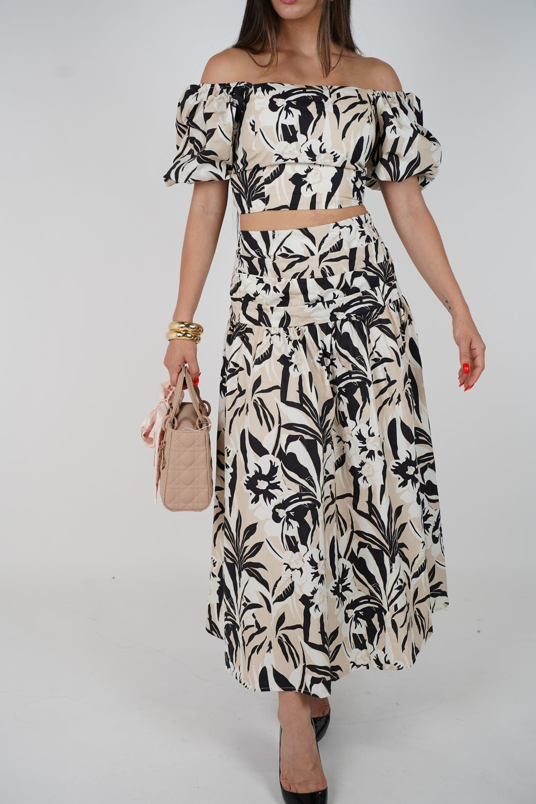 Tazaria Skirt Set – Bold Tropical Elegance