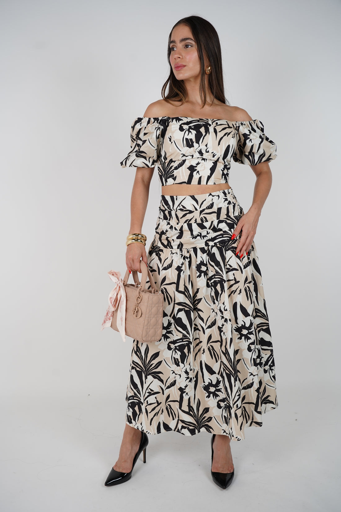 Tazaria Skirt Set – Bold Tropical Elegance
