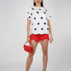 Lysha Top – Polka Dot Casual Top in Cream, One Size