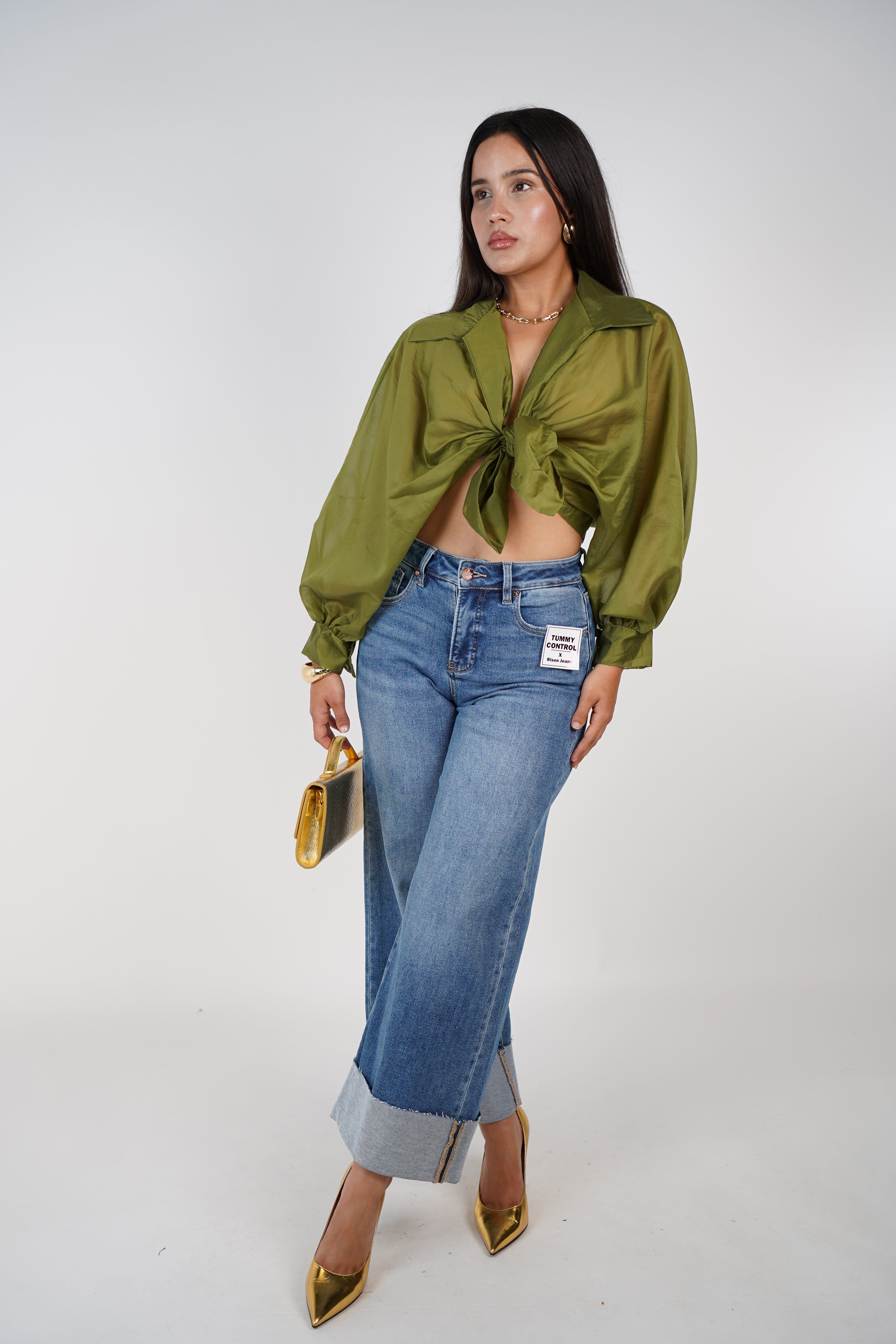 Ryla Cuffed Wide Leg Jeans – Effortless Style
