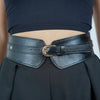 Keisa Elastic Thick Belt – Waist-Sculpting Faux Leather Belt