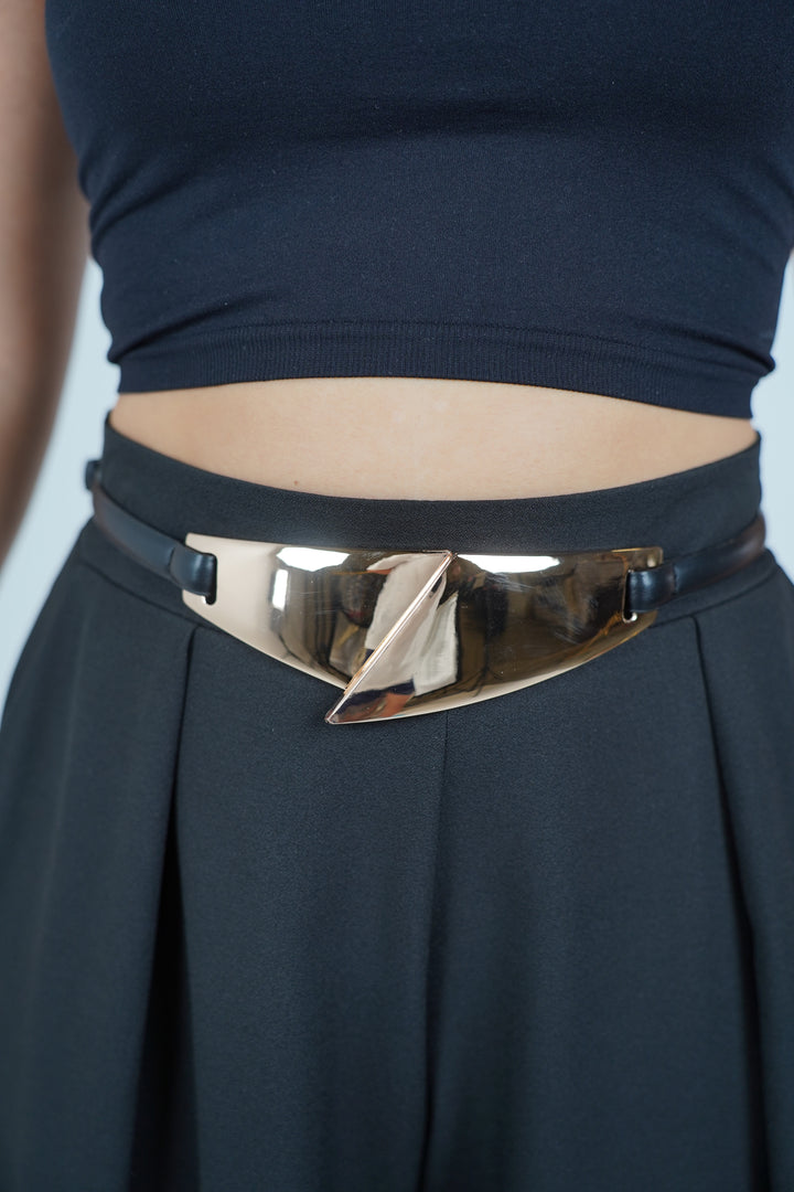 Firia Belt – Sleek Modern Metal Accent Waist Belt