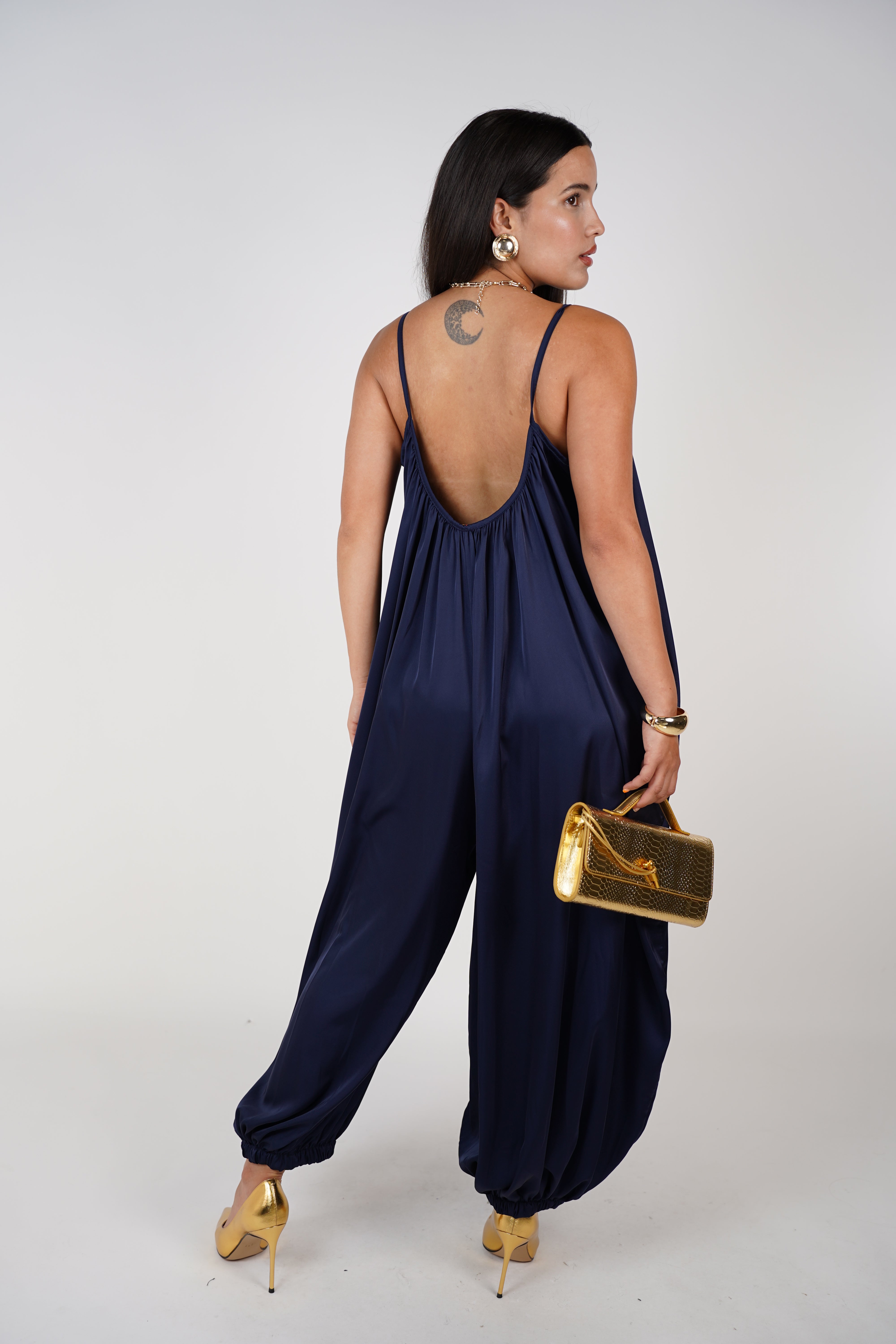 Yomi Aladin Satin Jumpsuit – Relaxed Glamour in Every Step