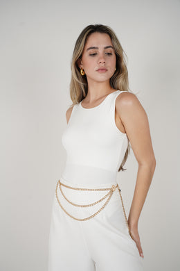 Vionella Chain Belt – Layered Gold Chain Waist Accessory