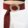 Seralya Suede Belt – Sculpted Modern Statement Accessory