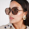 Luma Oversized Sunglasses – Matte Black Octagon Statement