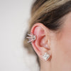 Kiraz Ear Cuff – Silver Sunburst Statement Design