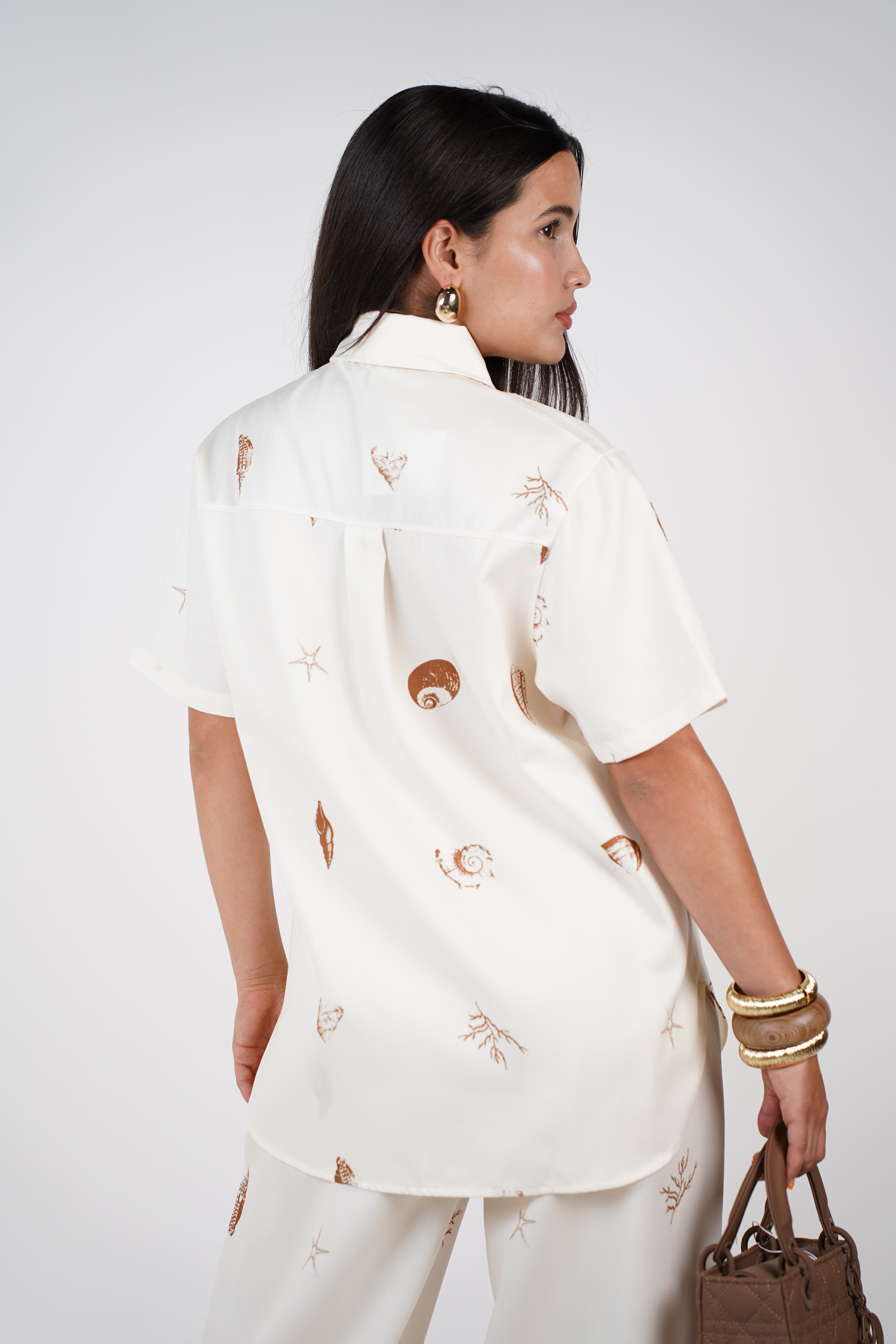 Mirevi Shells Pants Set – Coastal-Inspired Satin Look