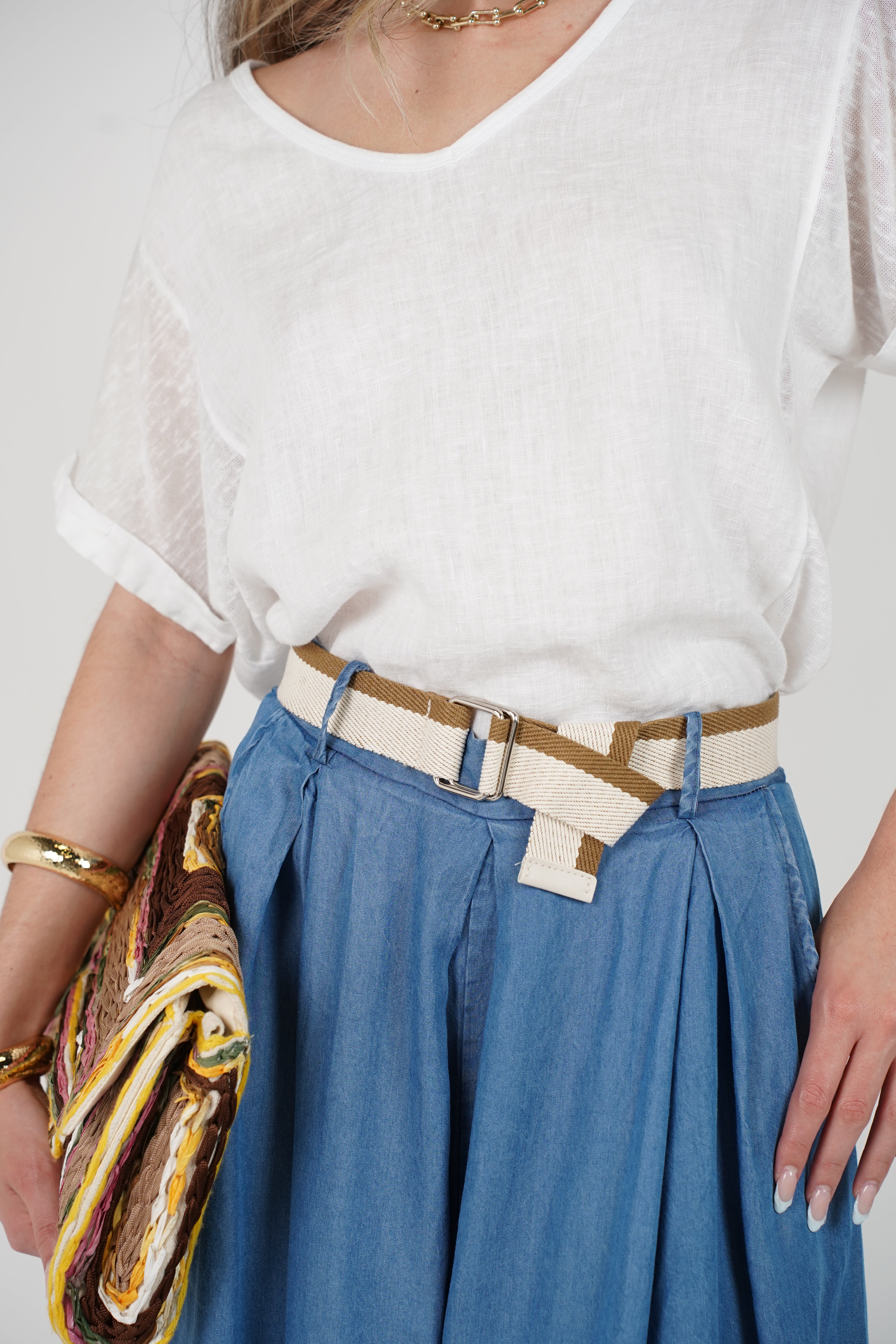 Vionne Belted Pants – Effortless Wide-Leg Style with Included Belt