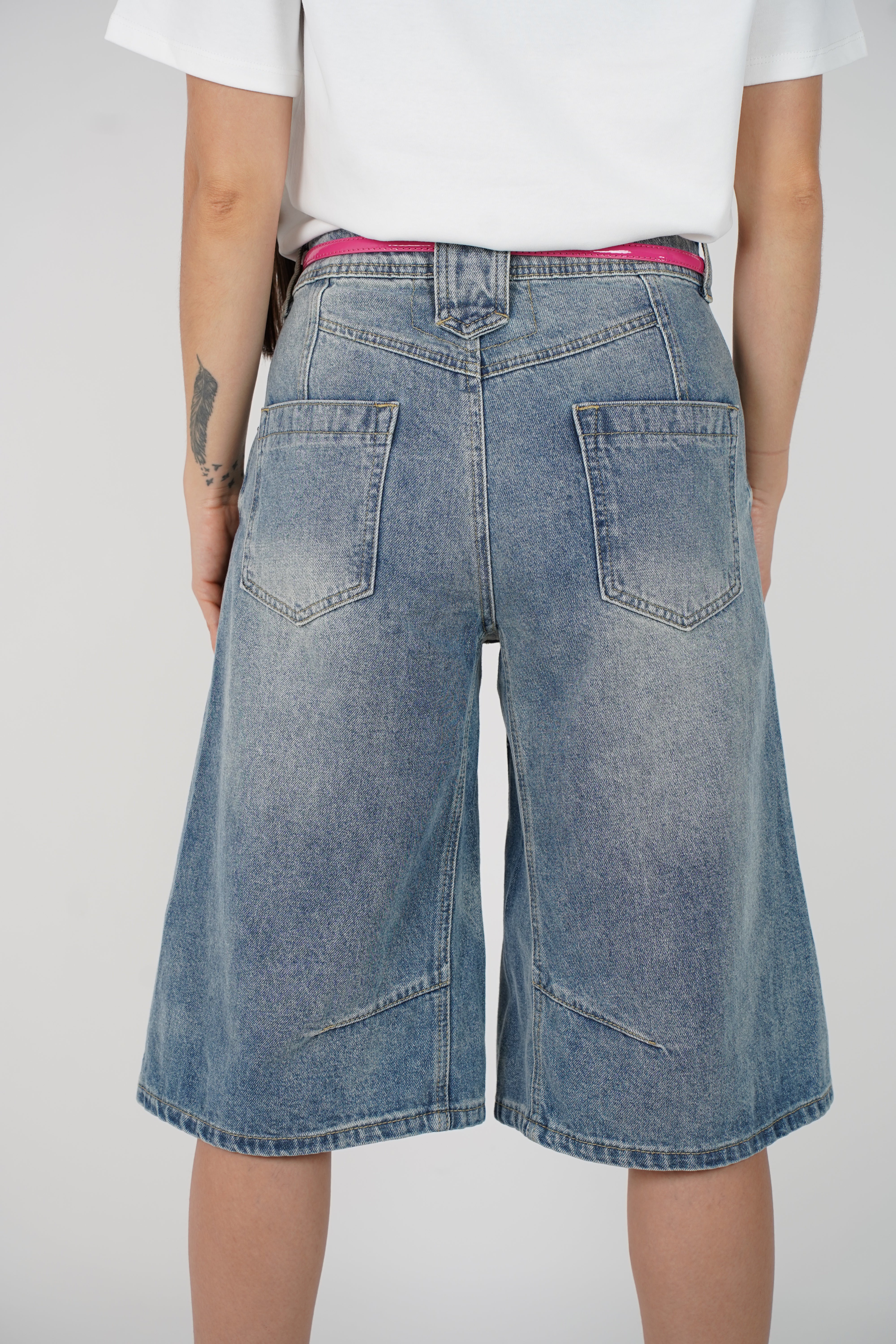 Kalu Bermuda Shorts – Washed Black Denim Cool