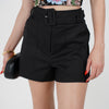 Luxin Belted Shorts – High-Waisted Structured Shorts with Matching Belt